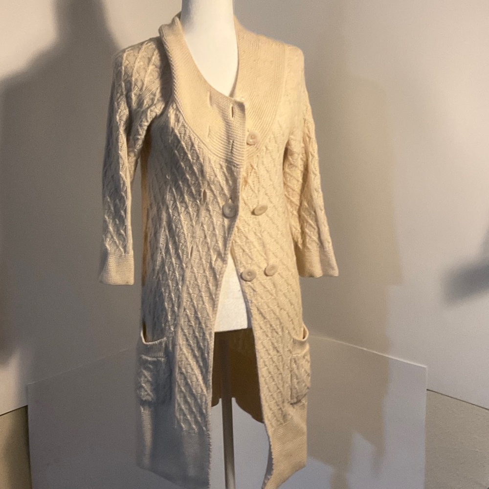 Juicy Couture Cream Cable Knit Cardigan